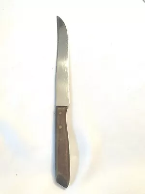 Vintage EKCO Eterna Carving Knife Stainless 7-3/4  Blade 12-1/2  Long USA Wood • $5.92