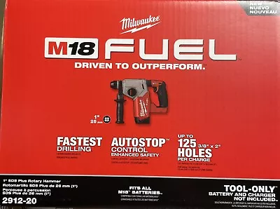 Milwaukee 2912-20 M18 1” SDS Plus Rotary Hammer New In Box • $258