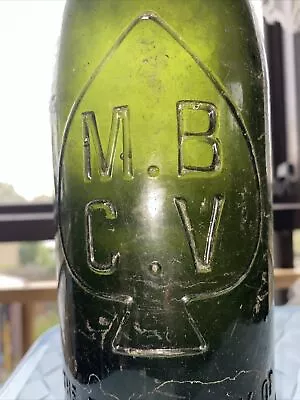 Vintage Beer Bottle M.B.C.V Green • $35