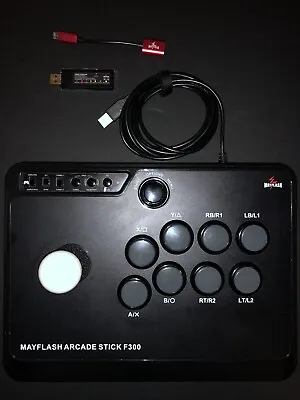 Modded MAYFLASH Arcade Stick F300. Sanwa Buttons + Joystick Magic S USB PS5 MK1 • $95