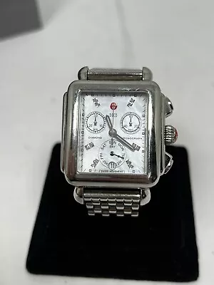 Michele Deco Chronograph Diamond Dial Women's Watch Parts Only NOT WORKING • $325