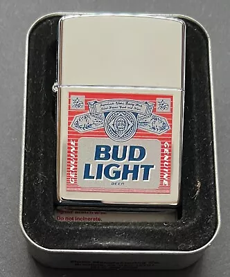 $56.41 • Buy Zippo Lighter Budweiser Light Mirror Finished 2000