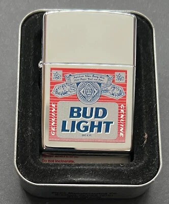 $56.41 • Buy Zippo Lighter Budweiser Light Mirror Finished 2000
