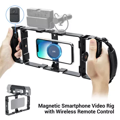 For IPhone 13 Magnetic Rig Stabilizer Vlogging Kit Video Camera + Remote Control • £37.19