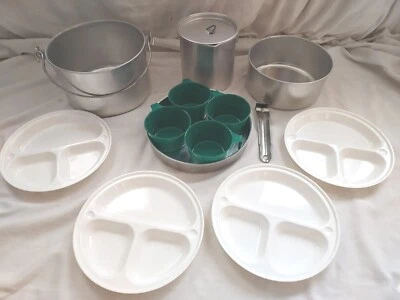 $23.95 • Buy Vintage Palco 4 Party Aluminum Portable Camping Trail Chef Cook Kit #404 W/ Box 