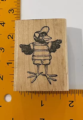 Crow In Shorts Rubber Stamp By Peddler's Pack • $3.39