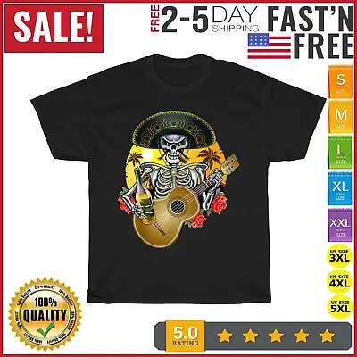 Mariachi Skeleton Dia De Los Muertos Day Of The Dead Vintage T Shirt Men Women • $11.99