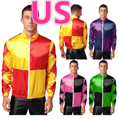 US Men's Horse Jackets Checkerboard Top Outerwear Coat Halloween Cosplay Outfits • $12.35
