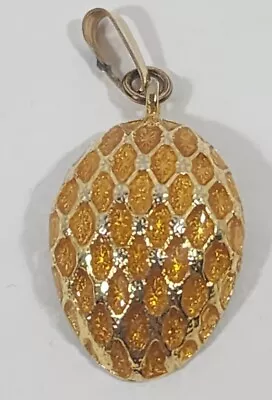 Yellow Faberge Egg Pendant Very Nice  • $50