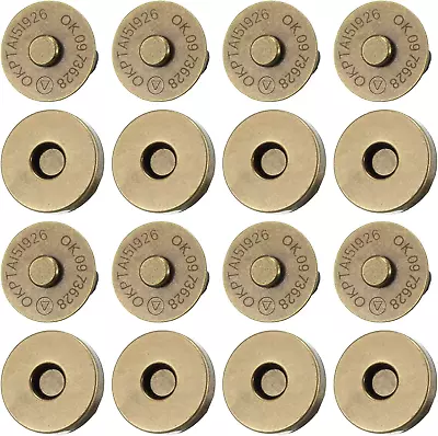 20 Set Magnetic Snaps Purse Magnetic Bag Fastener Clasp Magnetic Button Replace • $11.48