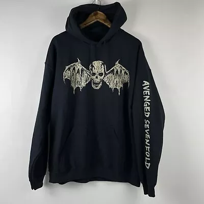 Avenged Sevenfold Sweatshirt Hoodie Mens Large Black Heavy Metal Band Adult • $42.99