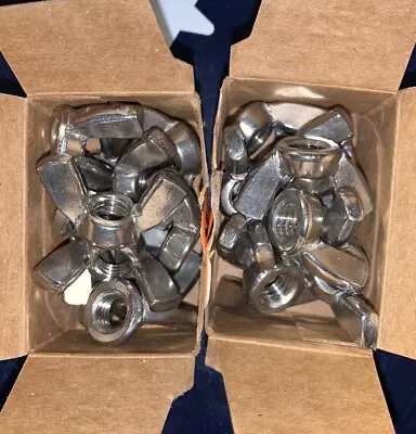 20 X 18-8SS  3/8-16 Stainless Steel Wing Nuts (2 Boxes With 10 Each - Total 20) • $21.95