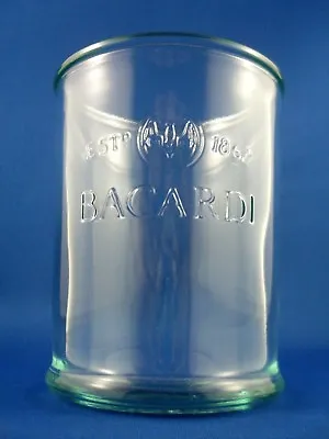 BACARDI Embossed RASTAL GERMANY Short Tumbler Glass EXC Man Cave Collectable Aus • $39.95