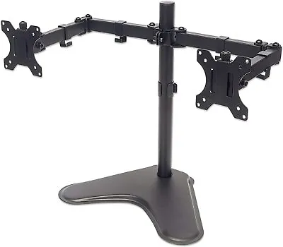 Manhattan Universal 13-32   Dual Monitor Stand W/ Double-Link Swing Arms • $74.99