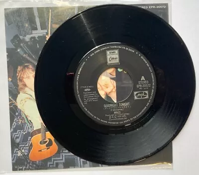 Wings [Paul McCartney] Goodnight Tonight Vinyl 45 W/ Pic Slv (Japan 1979) M- • $10.80