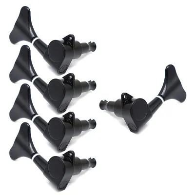 4R1L Fish Tail Sealed 5 Strings Style Bass Tuning Peg Tuner Machine Heads Black • $29.99