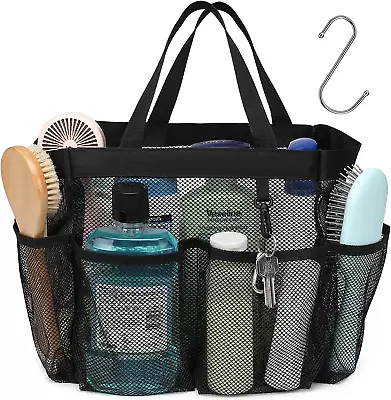 Mesh Shower Caddy Portable Upgrade Deeper 7 Pockets Basket Bag Tote For College • $13.60
