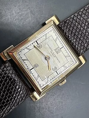 Vintage 1930s 18kt Gold Vacheron  Constantin Carree Wristwatch . • $4995