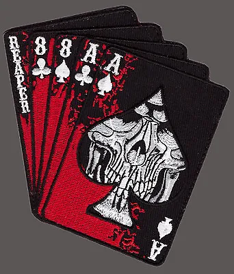 Reaper Dead Man's Hand Aces Reaper Skull Spade Iron On Mc Patch By Miltacusa • $7.95