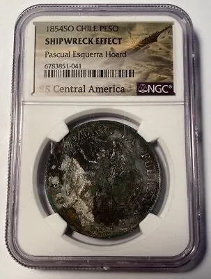 1854 SO Chile Peso SS Central America Pascual Esquerra Hoard NGC Shipwreck • $349.99