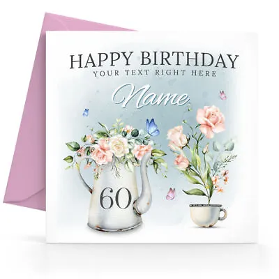 Personalised 60th Birthday Card Female Daughter Sister Friend Wife Mum Grandma • £2.95