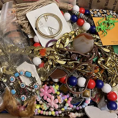 Huge Vintage To Now Jewelry Lot - Broken And Junk - Great For Craft 10 Lbs-mar7- • $29.99