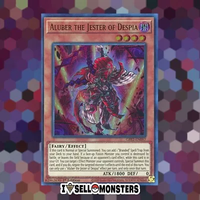 Yugioh! 1x ALUBER THE JESTER OF DESPIA GFP2-EN097 ULTRA X1 Yu-gi-oh! FAST SHIP • $4.95