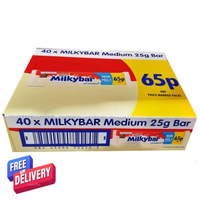 Nestle Milkybar Medium 40 X 25g Milky Bars • £24.95