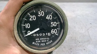 Speedometer 0-60mph; M-SERIES HUMMER ; MS39021-2 S.W. 503-C  A6 • $60