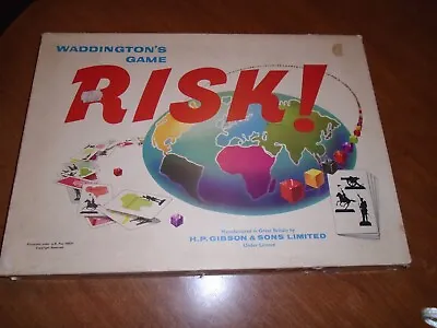 Waddingtons Risk Game 1960s ( Manufactured By HP GIBSON ) • £10