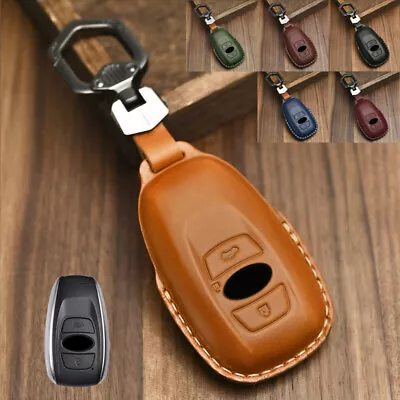 Leather Car Key Fob Case Cover For Subaru BRZ Forester Impreza STi WRX Crosstrek • $28.50