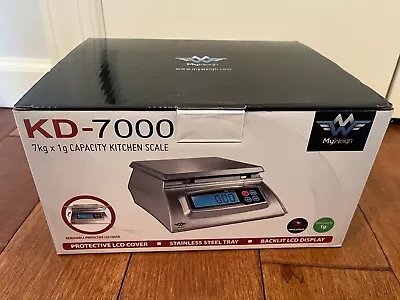 My Weigh KD-7000 Digital Food Scale Stainless Steel Tray Silver 7kg X 1g  New • $49.95