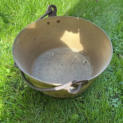 Vintage Brass Jam Pan With Steel Handle 11” X 5.5” • £25