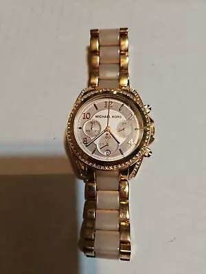 Michael Kors MK5943 Blair Rose Gold Blush Acetate Stainless Steel Women's Watch • $140