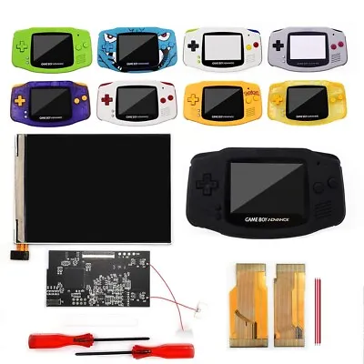 8 Colors Touch GBA IPS V2 Backlight LCD Kits W/Pre-cut Shell For GameBoy Advance • £42.96