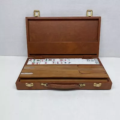 Traveler Size American Mahjong 166 Engraved Tiles Western Mahjongg With Case Set • $42.49