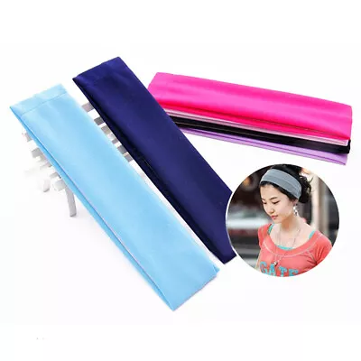 Women Men Elastic Stretch Wide Headband Hairband Running Yoga Turban Head Wrap Ⓔ • $1.39