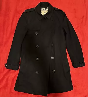 Burberry The Sandringham Men’s Mid-Length Trench Coat XS (Extra Small) 44 Black • $250