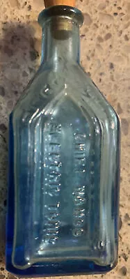  Vintage Wheaton Glass Chief Wahoo Electric Tonic Cathedral Brand Blue Bottle • $8.95