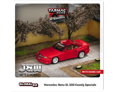 Tarmac Works Mercedes-Benz SL 500 Koenig Specials Red Global64 1/64 • $11.99