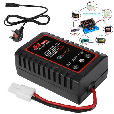 7.2V-9.6V 2A 20W NiMH Battery Fast Charger UK Plug For RC Car Tamiya Battery New • £14.99