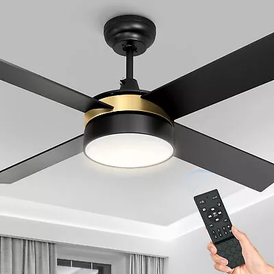 52 Inch Ceiling Fan With Light And Remote Control 4 Blade Dimmable Fanlight • $74.99