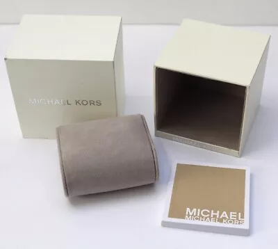 Michael Kors Empty Watch Box White Cream With Cushion And Instructions VGC • £8.90