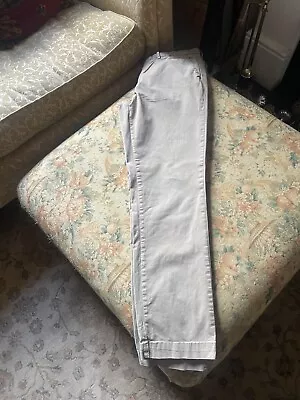 Hackett Men’s Kensington Cotton Chino Trousers Beige Size 32R • £25