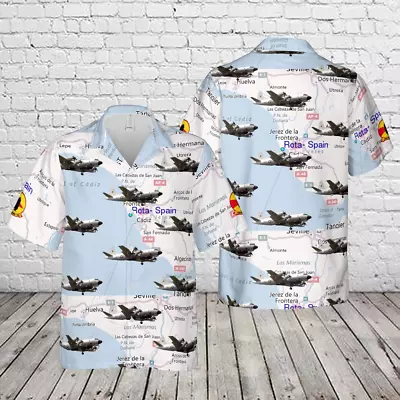 Us Navy Hawaiian Shirt US Navy VQ-2 Squadron EP-3E Aircraft Hawaiian Shirt • $26.99