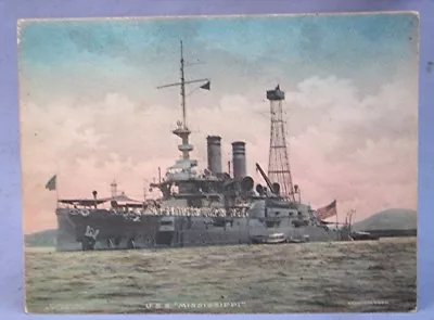 Vintage  Colorized Photograph U.S.S.  Mississippi  • $16.99