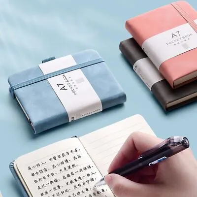 £5.58 • Buy Portable Small Notebook A6 A7 Mini Diary Pocket Book Thick Leather Notepad  UK