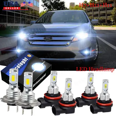 For Ford Fusion 2006-2016 -6x 6000K White LED Headlamp Hi&Lo Fog Light Bulbs • $31.14