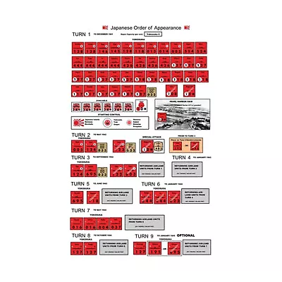 Camelot USA Wargame Victory In The Pacific - OB Charts Laminated Bag New • $18