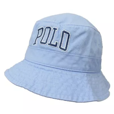 Polo Ralph Lauren Safari Bucket Hat Cap With POLO - Light Blue - • $49.99